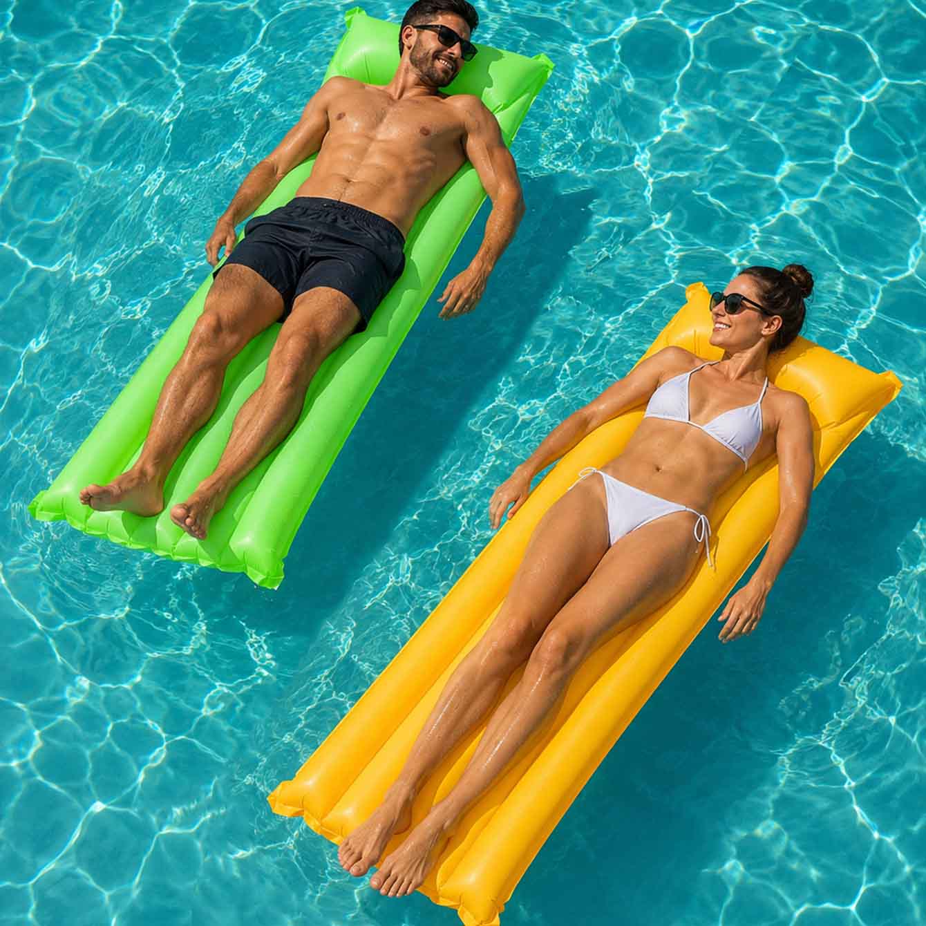 1PC Pool Float Bed Inflatable  - Fitted Sheet Deep ulasan dan harga