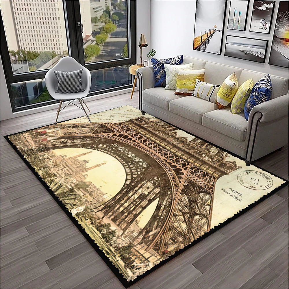 France Paris Eiffel Tower Retr - Home Textiles Paris ulasan dan harga