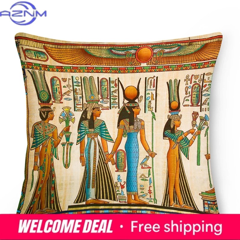 Egyptian Cushion Cover Ancient - Home Textiles Egypt ulasan dan harga
